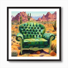 Cactus Chair Art Print