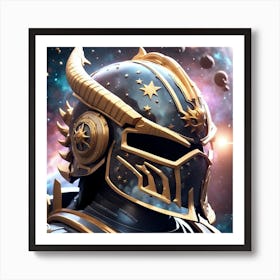 Space Warrior Helmet Art Print