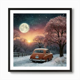 Car In The Snow Art Print