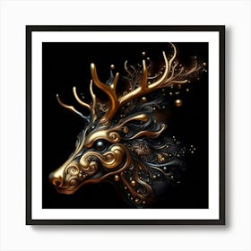 Deer Head 8 Art Print