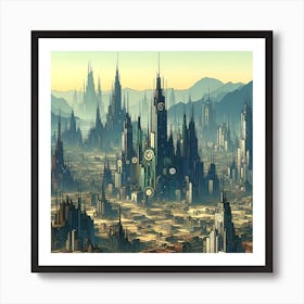 Sprawling Cityscape 9 1 Art Print