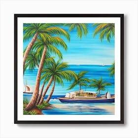 Boat On The Beach 6 Art Print