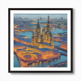 St Petersburg At Night  Art Print