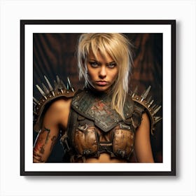 Sci-Fi Girl In Armor Art Print