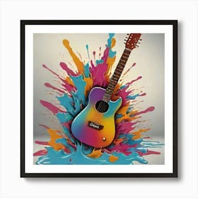 Abstract Of An Acoustic Guitar Art Print