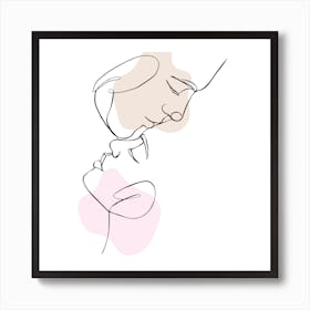 Couple Kissing Art Print