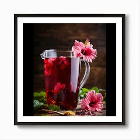 Hibiscus Tea Art Print