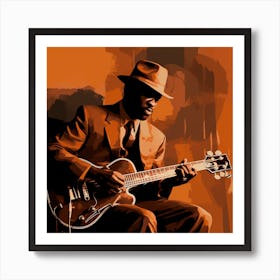 Man With A Guitar 2 Art Print