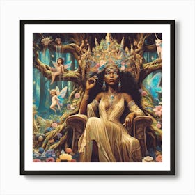 Queen Of The Forest by dee Art Print