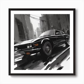 Samurai Car Art Print