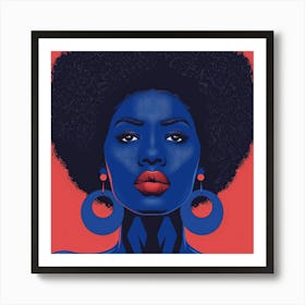 Blue Woman 14 Art Print