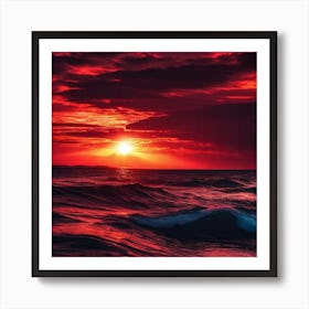 Sunset Over The Ocean 51 Art Print