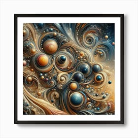 Abstract Fractal Painting Affiche