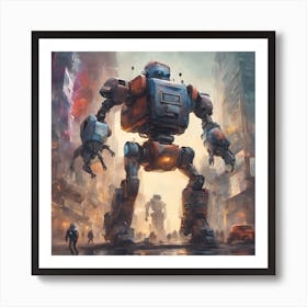 Futuristic Robot Art Print