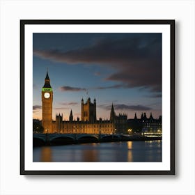 Big Ben At Dusk Art Print