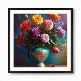 Dahlias 2 Art Print