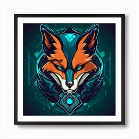 Fox Head Art Print