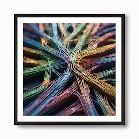 Colorful Wires 17 Art Print