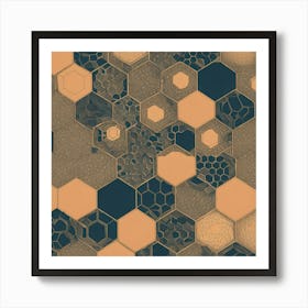 Hexagons Art Print