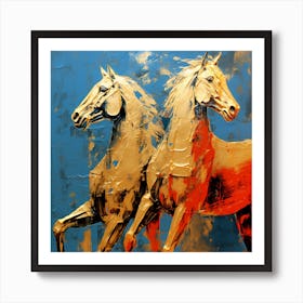 Two Horses Art Print