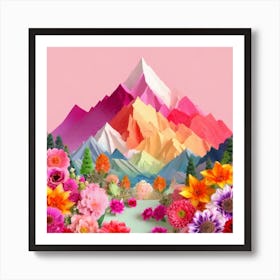 Firefly An Illustration Of A Beautiful Majestic Cinematic Tranquil Mountain Landscape In Neutral Col 2023 11 22t235538 Art Print