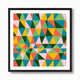 Irregular Triangles Multi Square Art Print