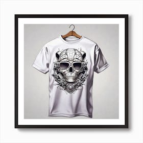 Skull T-Shirt Design 2 Art Print