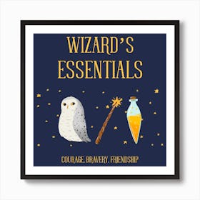 Wizard's Essentials - Harry Potter Inspired - owl, the Owl House, owl house Art Print