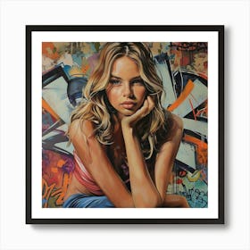 Graffiti Girl Art Print