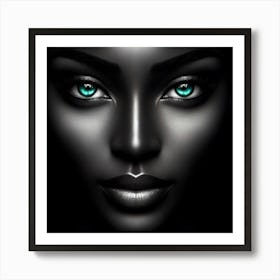 Woman, Black Face Art Print