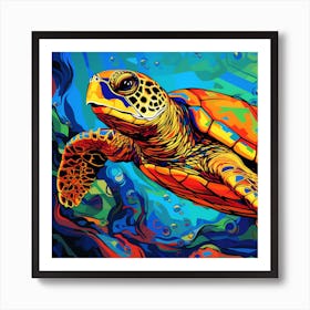 Sea Turtle Painting Art Print