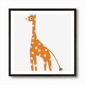 Cute Funny Little Giraffe Art Print