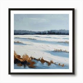 Abstract Snowy Field Art Print