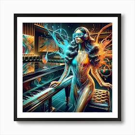 Psychedelic Woman Art Print