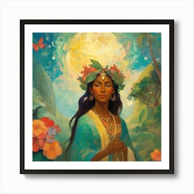 exotic eve paul gauguin ai generated Art Print