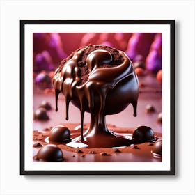 Chocolate Dripping Art Print