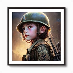 Girl Soldier of WW2 Art Print