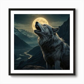 Howling Wolf Art Print