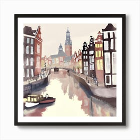 Amsterdam water colour Art Print