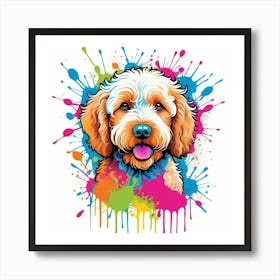 Graffiti Golden Doodle 3 Art Print