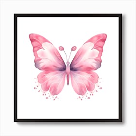 Pink Butterfly Art Print