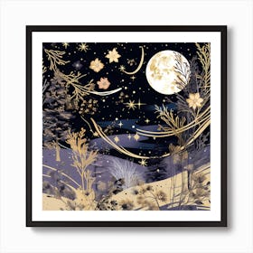 Night In The Forest Art Print