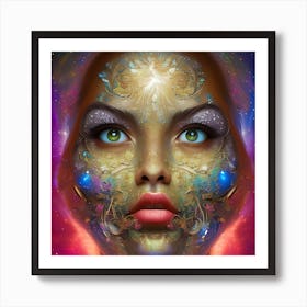 Psychedelic Face Art Print