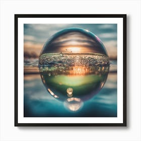 Bubble Waterscape Holographic Art Print