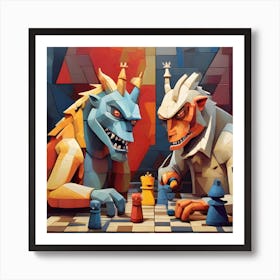 Chess Monsters Art Print