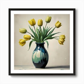 Green Tulips Hallway Art Print (9) Art Print