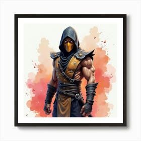 Mortal Kombat Ninja Fighter Concept Art (586) Art Print