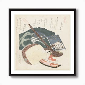 A Comparison Of Genroku Poems And Shells, Katsushika Hokusai Art Print