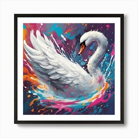 Swan Painting Art Print