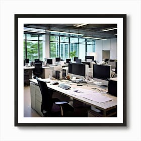 Empty Office 1 Art Print